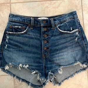 Abercrombie high rise mom shorts